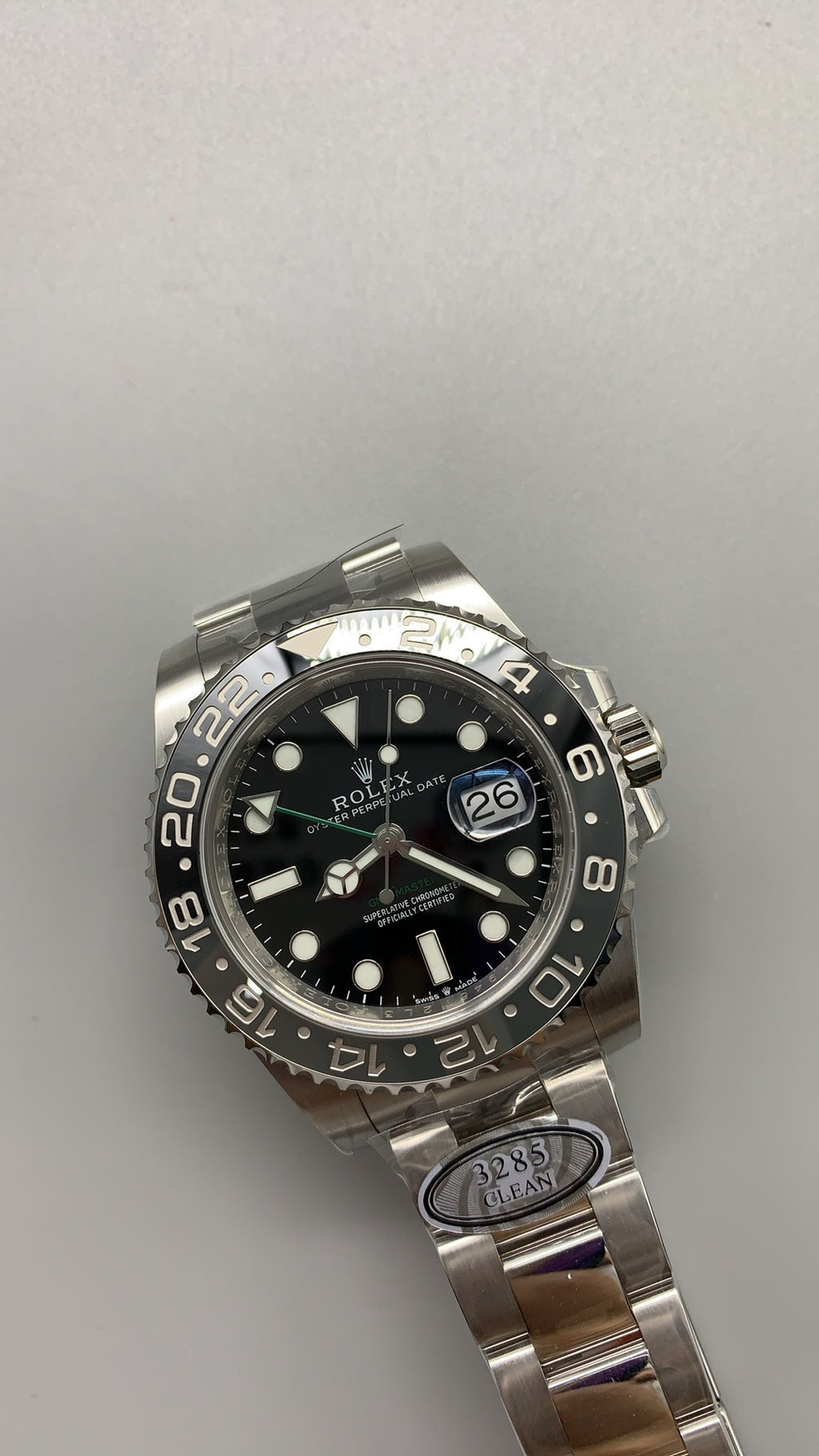 Rolex GMT-Master II 40MM | ขอบเซรามิกสีเทา-ดำ | กลไกอัตโนมัติ Cal.3285