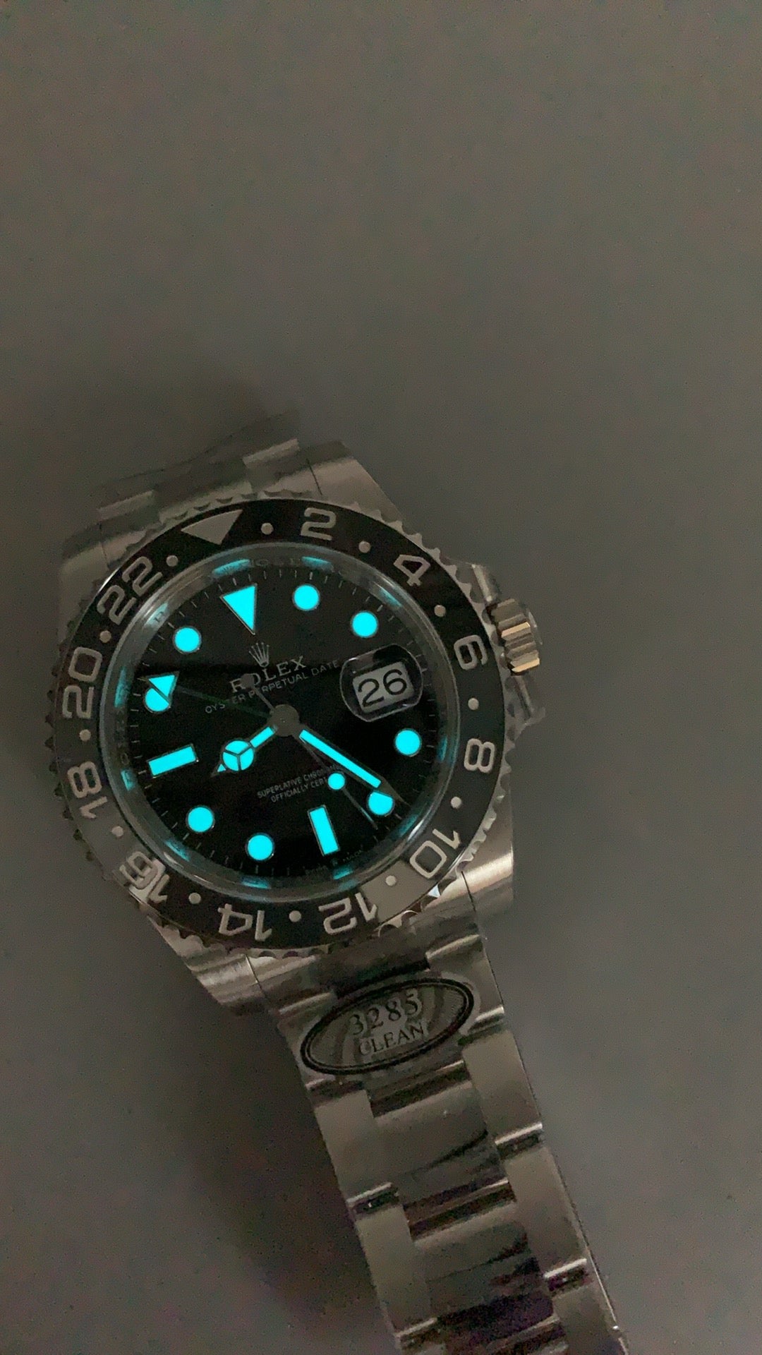 Rolex GMT-Master II 40MM | ขอบเซรามิกสีเทา-ดำ | กลไกอัตโนมัติ Cal.3285