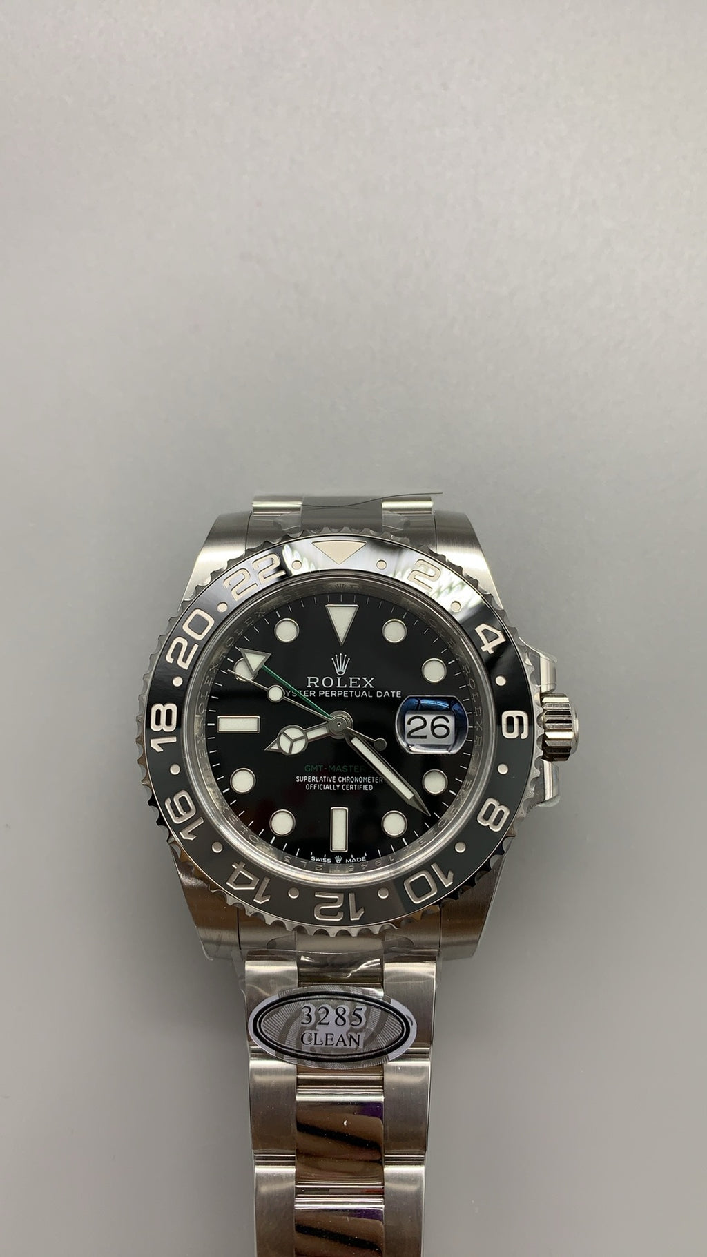 Rolex GMT-Master II 40MM | ขอบเซรามิกสีเทา-ดำ | กลไกอัตโนมัติ Cal.3285