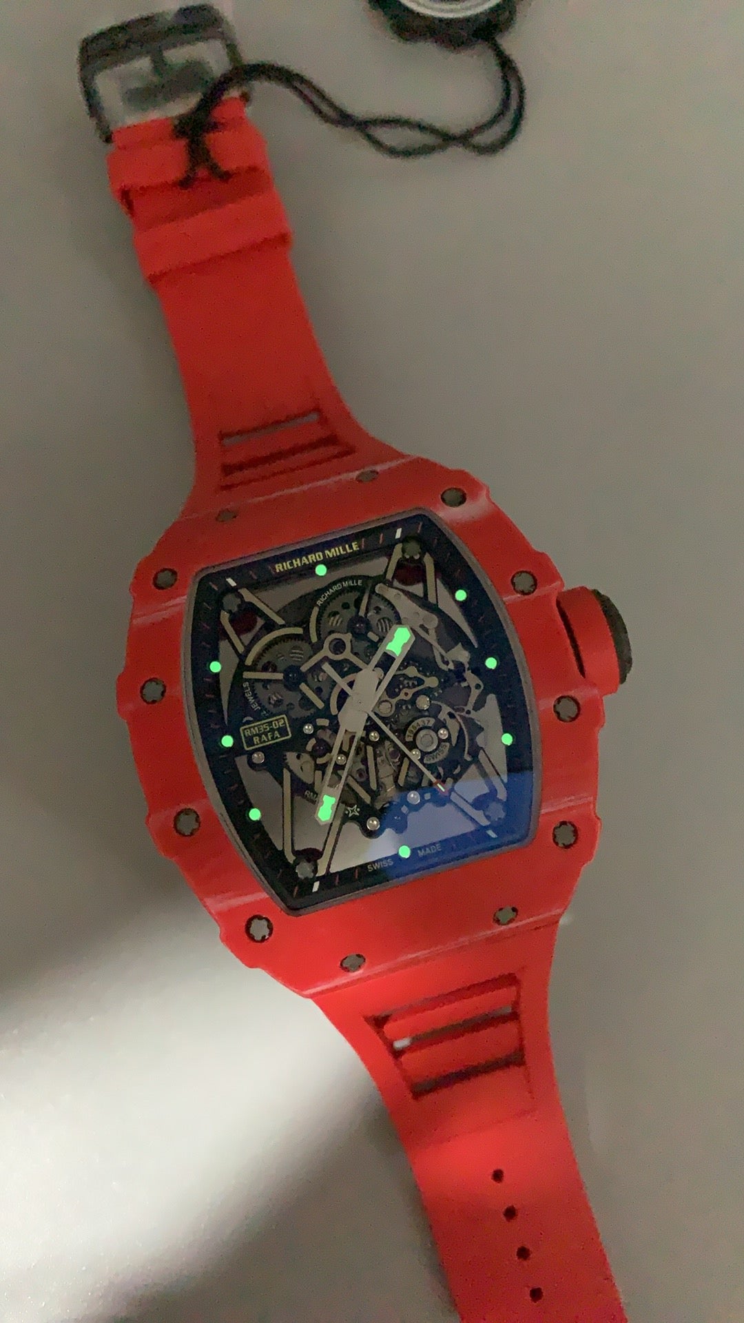 Richard Mille RM35-02 | 42MM | ตัวเรือนคาร์บอนไฟเบอร์ NTPT + ขอบไทเทเนียม | หน้าปัดสเกเลตัน | กลไกอัตโนมัติ RMAL1