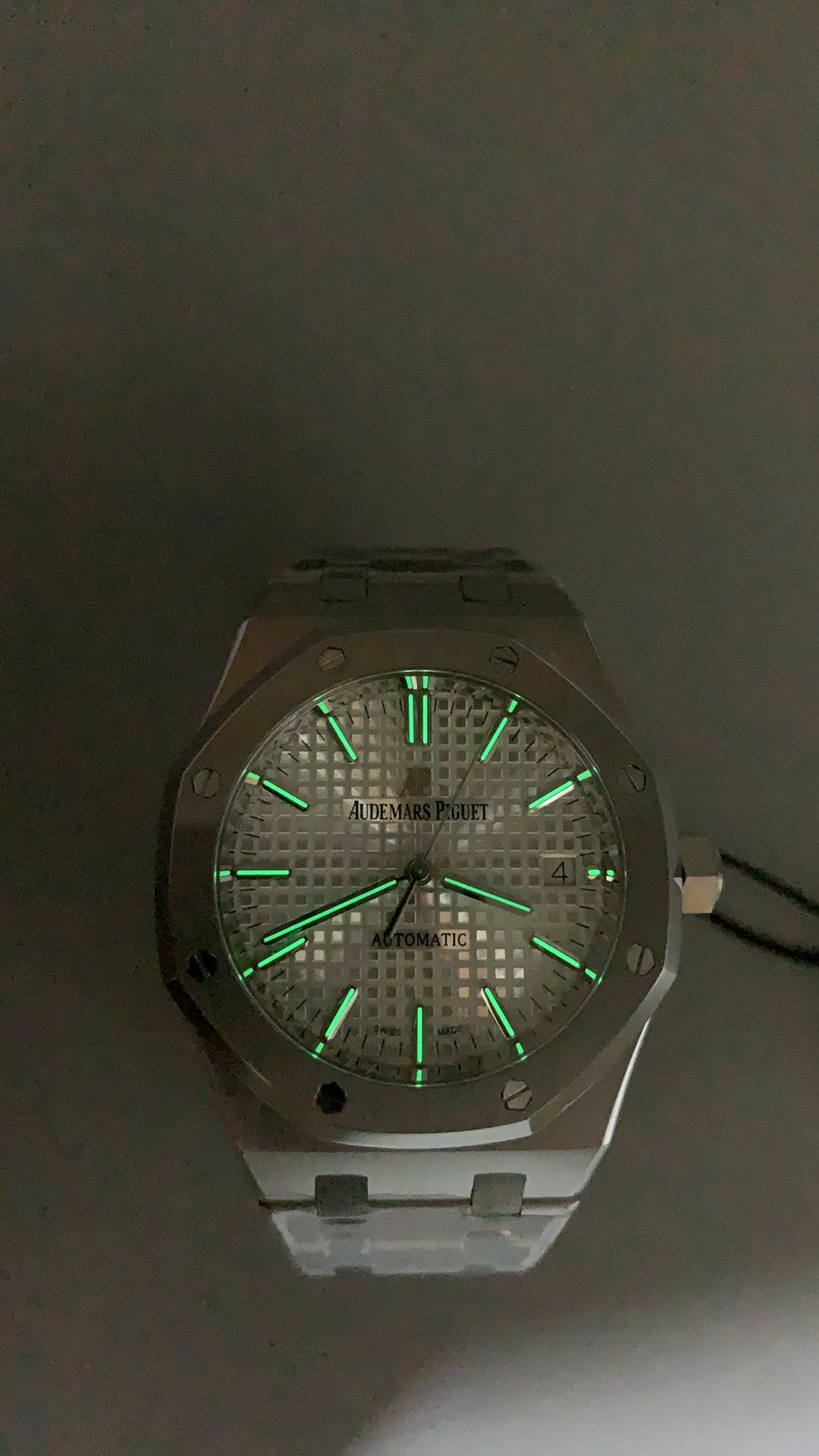 Audemars Piguet Royal Oak 15450ST | 37MM | ตัวเรือนสแตนเลสสตีล | หน้าปัดสีขาว | กลไกอัตโนมัติ Cal.3120